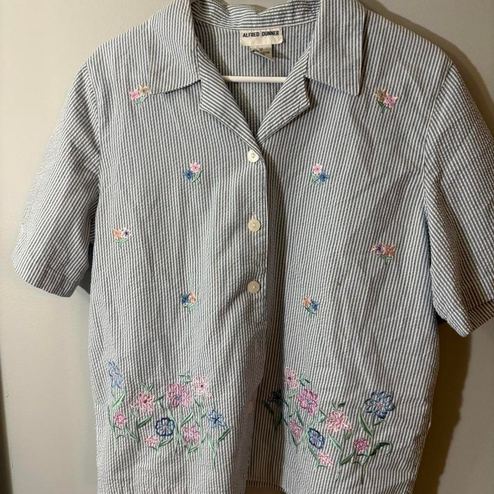 vintage alfred‎ dunner floral blouse grandmacore